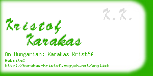 kristof karakas business card