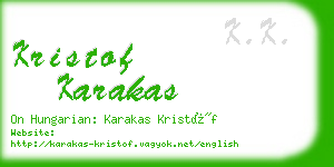 kristof karakas business card
